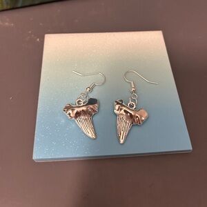 Handmade Silver Shark Tooth Earrings